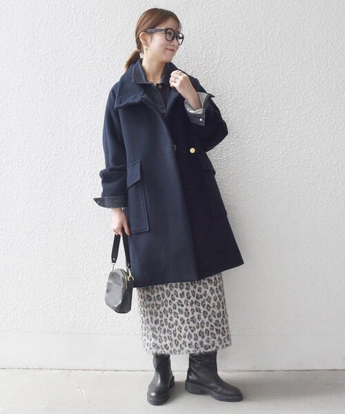 SHIPS any: カシミヤ ミックス スタンドカラー ミドル コート（その他