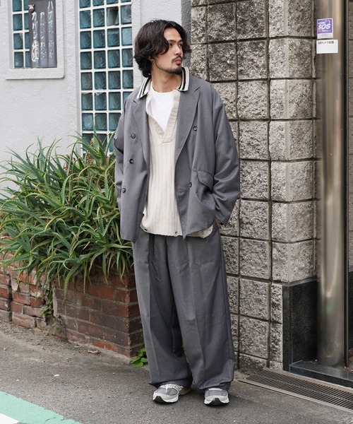 Aphlotus（アプロタス）の「オーバーサイズポロニット（ポロシャツ・メンズ・グレー/ブラック・MEDIUM/SMALL/LARGE）」の17枚目の写真