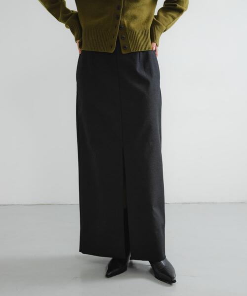 URBAN RESEARCH（アーバンリサーチ）の「new basic　BRADFORD WOOL SKIRT（スカート・レディース・ブラック/ブラウン・40/36/38）」の6枚目の写真