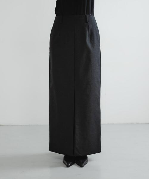 スカート BORDER WOOL SKIRT BLACK 36 PROPORTION BODY DRESSING（プロポーションボディドレッシング