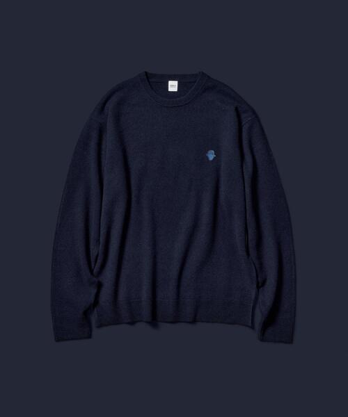 TAKEO KIKUCHI(タケオキクチ)の「【Air Palette Knit】ワンポイント カラーニット プルオーバー(ニット/セーター・メンズ・オフホワイト/ブルーグリーン/ライトブルー/イエロー系その他/ライトグリーン/ライトグレー/ネイビー/オレンジ・04/03/02)」の5枚目の写真