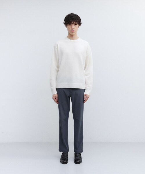 TAKEO KIKUCHI(タケオキクチ)の「【Air Palette Knit】ワンポイント カラーニット プルオーバー(ニット/セーター・メンズ・オフホワイト/ブルーグリーン/ライトブルー/イエロー系その他/ライトグリーン/ライトグレー/ネイビー/オレンジ・04/03/02)」の14枚目の写真
