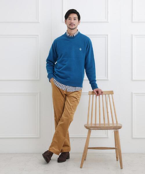 TAKEO KIKUCHI(タケオキクチ)の「【Air Palette Knit】ワンポイント カラーニット プルオーバー(ニット/セーター・メンズ・オフホワイト/ブルーグリーン/ライトブルー/イエロー系その他/ライトグリーン/ライトグレー/ネイビー/オレンジ・04/03/02)」の20枚目の写真