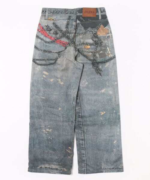 WESTSEA（ウエストシー）の「チェーンプリント デニムライク ワイドパンツ（その他パンツ・レディース・ブルー・M/L）」の12枚目の写真