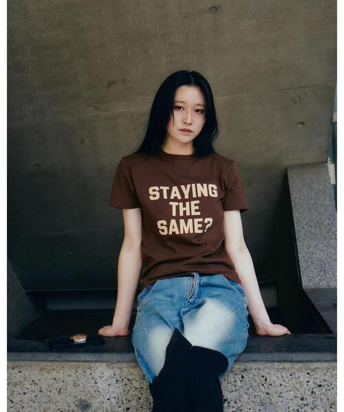 URBAN RESEARCH（アーバンリサーチ）の「Teya　Flock Letter T-shirts（Tシャツ/カットソー・レディース・ブラウン/レッド/ブルー系その他・SMALL/LARGE）」の10枚目の写真