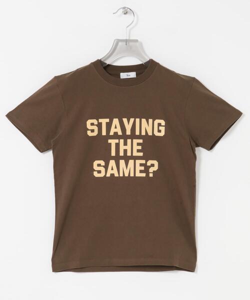 URBAN RESEARCH（アーバンリサーチ）の「Teya　Flock Letter T-shirts（Tシャツ/カットソー・レディース・ブラウン/レッド/ブルー系その他・SMALL/LARGE）」の5枚目の写真