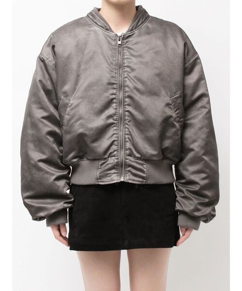 EMODA（エモダ）の「スカーフフーディナイロンブルゾン（ブルゾン・レディース・グレー/ブラック・FREE）」の6枚目の写真