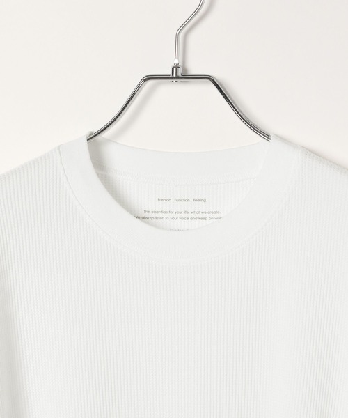 GLOBAL WORK（グローバルワーク）の「Fffit エフィット/温度調節ワッフルレイヤードTシャツ/半袖/606486（Tシャツ/カットソー・メンズ・ホワイト・SMALL/LARGE/MEDIUM/X-LARGE）」の3枚目の写真