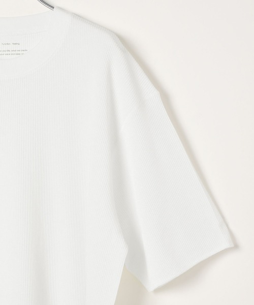 GLOBAL WORK（グローバルワーク）の「Fffit エフィット/温度調節ワッフルレイヤードTシャツ/半袖/606486（Tシャツ/カットソー・メンズ・ホワイト・SMALL/LARGE/MEDIUM/X-LARGE）」の5枚目の写真