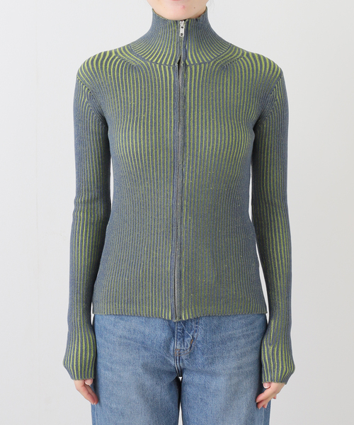 PULP/417EDIFICE(パルプフォーワンセブンエディフィス)の「OMO / オーエムオー Gradient Knit Jacket(ニット/セーター・レディース・ブルー・SMALL)」の9枚目の写真