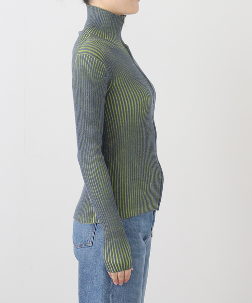 PULP/417EDIFICE(パルプフォーワンセブンエディフィス)の「OMO / オーエムオー Gradient Knit Jacket(ニット/セーター・レディース・ブルー・SMALL)」の12枚目の写真