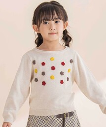 BeBe | かぎ針花モチーフニットプルオーバー(100~140cm)(ニット/セーター)