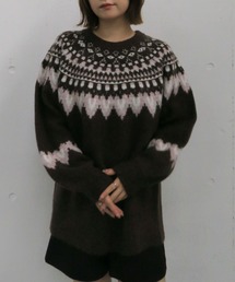 ハートミックスノルディックニットプルオーバー