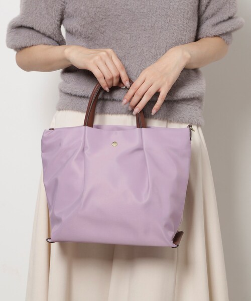 ESPERANZA(エスペランサ)の「肩楽 2WAYショルダーギャザーバッグ(ショルダーバッグ・レディース・ベージュ系3/ライトパープル/ブラック系3/ブラウン系4・FREE)」の14枚目の写真
