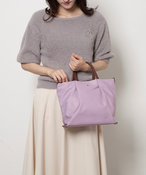 ESPERANZA(エスペランサ)の「肩楽 2WAYショルダーギャザーバッグ(ショルダーバッグ・レディース・ベージュ系3/ライトパープル/ブラック系3/ブラウン系4・FREE)」の16枚目の写真