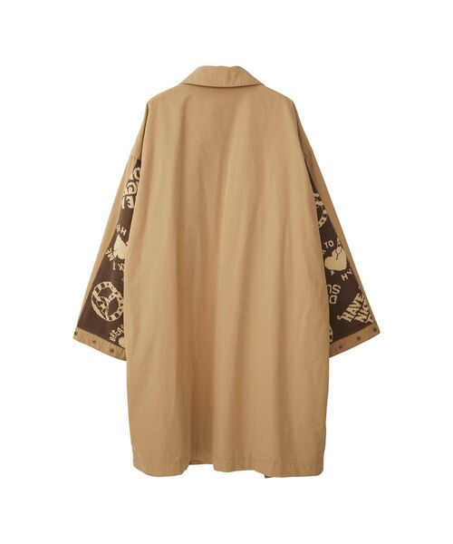 HYSTERIC GLAMOUR（ヒステリックグラマー）の「BREAK TO MEジャカード  コート（チェスターコート・レディース・ブラック/ベージュ・FREE）」の3枚目の写真