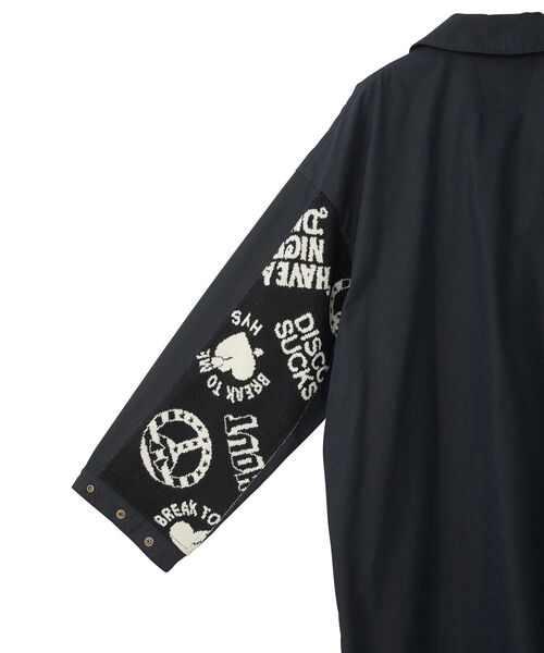 HYSTERIC GLAMOUR（ヒステリックグラマー）の「BREAK TO MEジャカード  コート（チェスターコート・レディース・ブラック/ベージュ・FREE）」の7枚目の写真