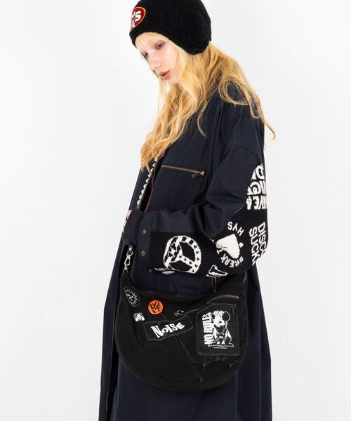 HYSTERIC GLAMOUR（ヒステリックグラマー）の「BREAK TO MEジャカード  コート（チェスターコート・レディース・ブラック/ベージュ・FREE）」の9枚目の写真