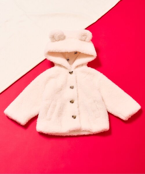 apres les cours(アプレレクール)の「tiny bear ボアアウター(ダウンジャケット/コート・キッズ・アイボリー・90/80/120/110/100)」の3枚目の写真