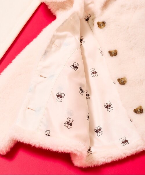 apres les cours(アプレレクール)の「tiny bear ボアアウター(ダウンジャケット/コート・キッズ・アイボリー・90/80/120/110/100)」の5枚目の写真