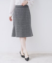 index（インデックス）の「《通勤/セットアップ対応》フレアツイードスカート【洗濯機OK】（スカート・レディース）」