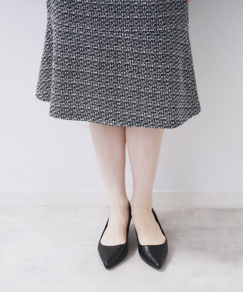 index（インデックス）の「≪通勤・セレモニー/セットアップ対応≫フレアツイードスカート【洗濯機OK】（スカート・レディース・ブラック系4/ホワイト系7/ネイビー・42/40/38/36）」の22枚目の写真