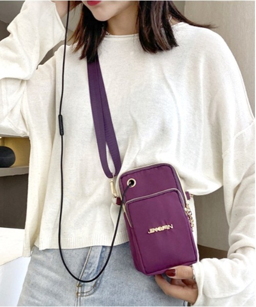BACKYARD FAMILY(バックヤードファミリー)の「スマホポーチ pmysbag12(ショルダーバッグ・レディース・ブルー/ブラック系その他/パープル系その他/パープル/ブルー系その他/レッド/ブラック・FREE)」の1枚目の写真