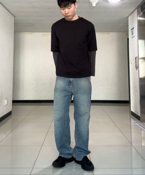 MUSINSA STANDARD（ムシンサスタンダード）の「ベーシック長袖Tシャツ[ダークグレー]（Tシャツ/カットソー・メンズ・その他・MEDIUM/LARGE/X-LARGE/XX-LARGE/XXX-LARGE/SMALL）」の4枚目の写真