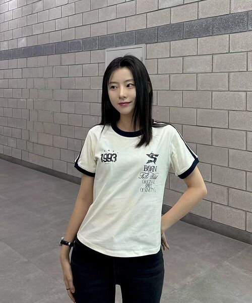1993STUDIO(1993スタジオ)の「93トラッククロップリンガーティーシャツ_アイボリー(Tシャツ/カットソー・レディース・その他・FREE)」の9枚目の写真