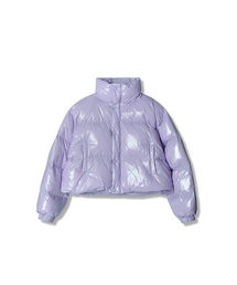 AVANDRESS（アバンドレス ）の「Siberia Duck Shiny Crop Padding PURPLE（ダウンジャケット/コート）」