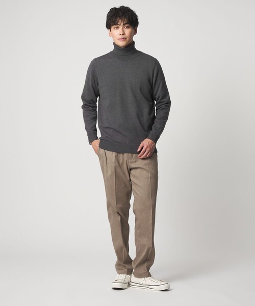 A DAY IN THE LIFE UNITED ARROWS(アデイインザライフユナイテッドアローズ)の「ハイゲージ テンジク タートルネックニット<A DAY IN THE LIFE>(ニット/セーター・メンズ・ダークグレー/ベージュ/ネイビー/ブラック・S/M/L)」の6枚目の写真