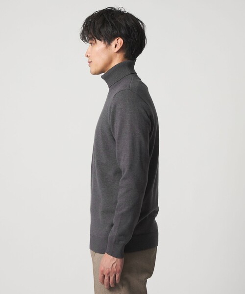 A DAY IN THE LIFE UNITED ARROWS(アデイインザライフユナイテッドアローズ)の「ハイゲージ テンジク タートルネックニット<A DAY IN THE LIFE>(ニット/セーター・メンズ・ダークグレー/ベージュ/ネイビー/ブラック・S/M/L)」の8枚目の写真