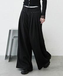 MONOe（モノエ）の「プリーツタックワイドスラックスパンツ（スラックス）」