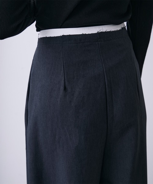 MONOe(モノエ)の「プリーツタックワイドスラックスパンツ(スラックス・レディース・ブラック/グレー・S/M/L)」の21枚目の写真