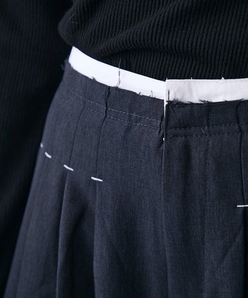 MONOe(モノエ)の「プリーツタックワイドスラックスパンツ(スラックス・レディース・ブラック/グレー・S/M/L)」の19枚目の写真