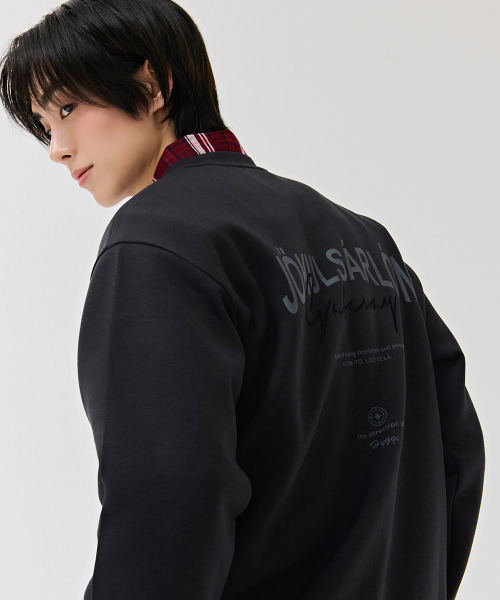 CHASECULT(チェイスカルト)の「男性背面グラフィックスウェットシャツ-チャコール(スウェット・メンズ・チャコールグレー・105/100/95)」の5枚目の写真