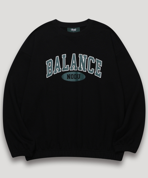 NODU（ノードユー）の「バランスレタリングマンツーマンTシャツ[ブラック]（スウェット・メンズ・その他・MEDIUM/LARGE）」の6枚目の写真