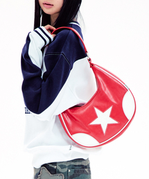 YOUHEE（ユヒ）の「STAR LEATHER HOBO BAG RED（ショルダーバッグ）」