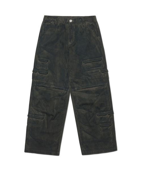 NOMANUAL(NOMANUAL)の「PAINTED CARGO PANTS - CHARCOAL(その他パンツ・レディース・その他・SMALL/MEDIUM/LARGE)」の1枚目の写真