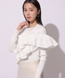 Mystrada | 長袖アシメフリルニット(ニット/セーター)