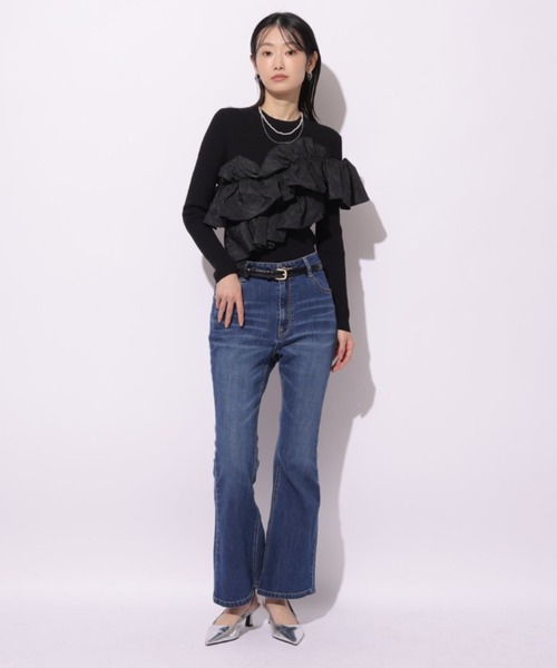 Mystrada(マイストラーダ)の「長袖アシメフリルニット(ニット/セーター・レディース・ホワイト/ブラック/グレー/ブルー・38)」の19枚目の写真