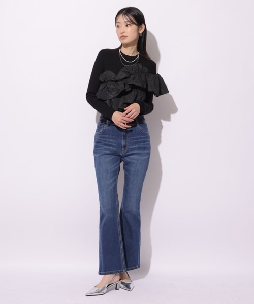 Mystrada(マイストラーダ)の「長袖アシメフリルニット(ニット/セーター・レディース・ホワイト/ブラック/グレー/ブルー・38)」の18枚目の写真