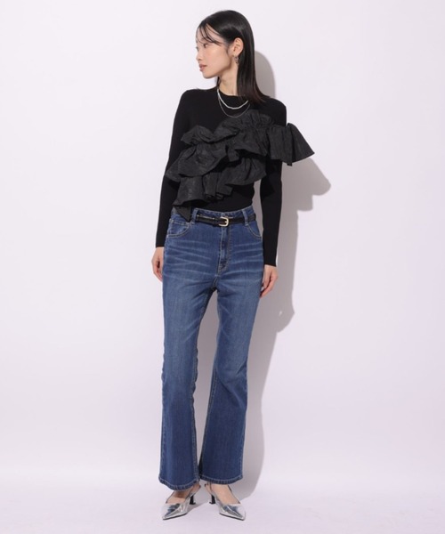 Mystrada(マイストラーダ)の「長袖アシメフリルニット(ニット/セーター・レディース・ホワイト/ブラック/グレー/ブルー・38)」の17枚目の写真