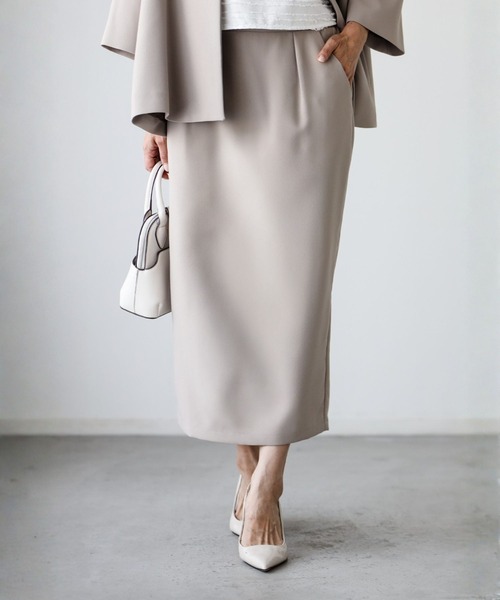 Ehre style（エーレスタイル）の「洗える素材！ 今どきスカート　スカート単品ページ（スカート・レディース・ベージュ/ネイビー/ブラック・S/M/L/XL）」の2枚目の写真
