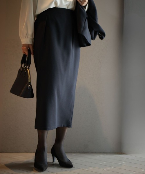 Ehre style（エーレスタイル）の「洗える素材！ 今どきスカート　スカート単品ページ（スカート・レディース・ベージュ/ネイビー/ブラック・S/M/L/XL）」の4枚目の写真