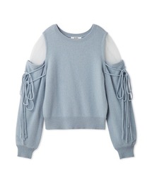 SNIDEL | シースルーショルダーニットプルオーバー(ニット/セーター)