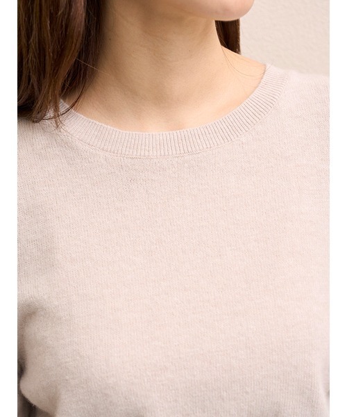 SNIDEL（スナイデル）の「シースルーショルダーニットプルオーバー（ニット/セーター・レディース・ライトブルー/ピンクベージュ/ダークブラウン・F）」の7枚目の写真