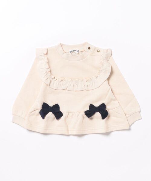 RAGMART（ラグマート）の「フリル裏毛トレーナー（スウェット・キッズ・イエロー/アイボリー・90cm/95cm/80ｃｍ）」の2枚目の写真