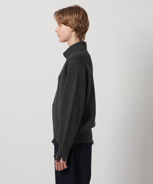 LOEFF＞ダメージ スキッパー ニット UNISEX（ニット/セーター）｜LOEFF