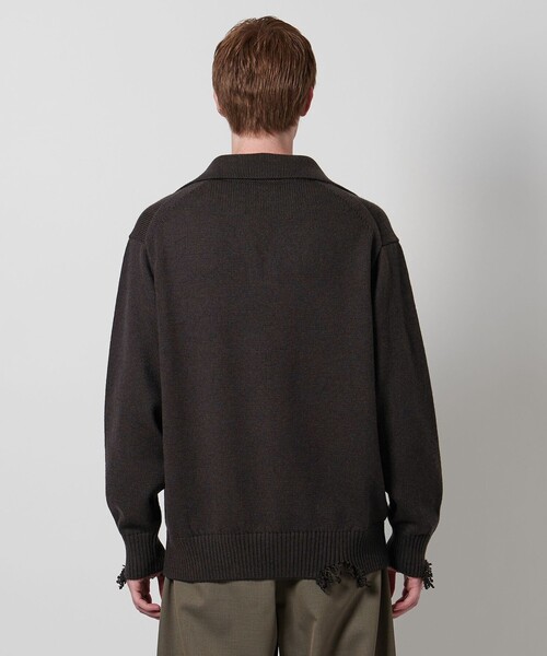 LOEFF＞ダメージ スキッパー ニット UNISEX（ニット/セーター）｜LOEFF